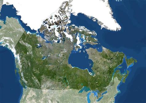 Canada Satellite Image Photograph By Planetobserver Pixels