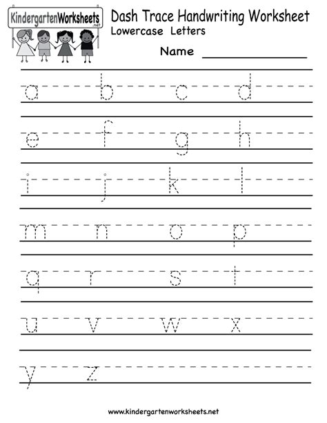 12 Best Images Of Kindergarten Paper Handwriting Worksheets Free