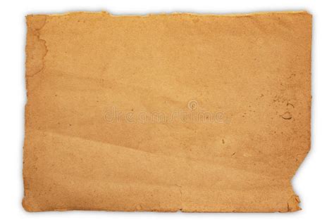 Old Vintage Brown Paper Texture Isolated On White Background Kraft