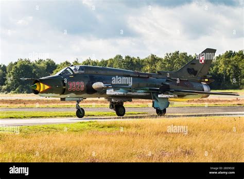A Sukhoi Su 17 Fitter Variable Sweep Wing Fighter Bomber Aircraft Of