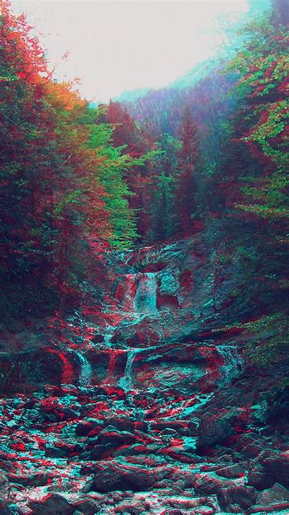Iphone Trippy Nature Plus Mountain Anaglyph