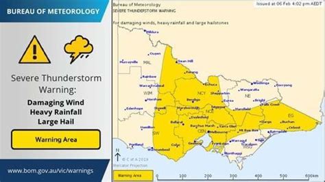 Severe Thunderstorm Warning For Damaging Winds Heavy Rainfall And