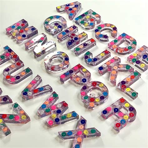 Resin Letters Alphabet Resin Letters And Numbers Alphabet Etsy Canada