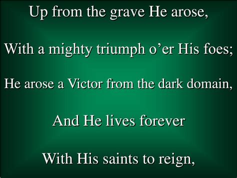 Classic hymn sung by daniel thornton. PPT - Christ Arose PowerPoint Presentation - ID:175209