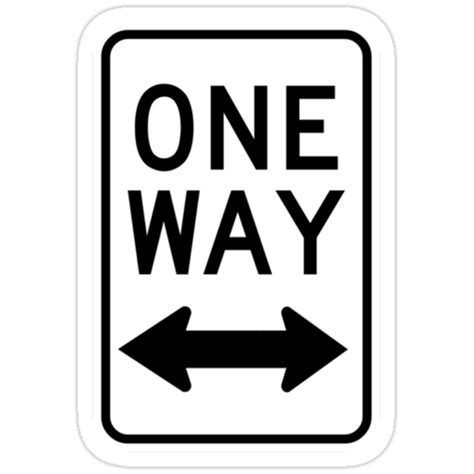 One Way Sign Which Way Stickers By Charles Mcfarlane Redbubble
