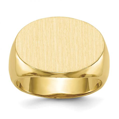 Findingking 14k Yellow Gold Mens Signet Ring Jewelry Size 10