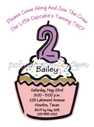 Cupcake 2nd Birthday Girl Card Details