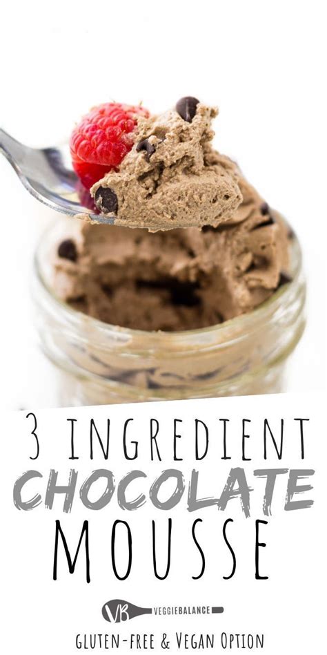 Chocolate almond mousse cannoli recipe. Easy 3 Ingredient Vegan Chocolate Mousse perfect for any ...