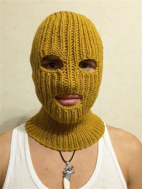 Hand Knit Wool Winter Spring Balaclava Face Mask Handmade In Ukraine