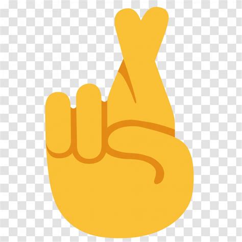 Emojipedia Crossed Fingers Thumb Signal Emoticon Unicode Transparent Png