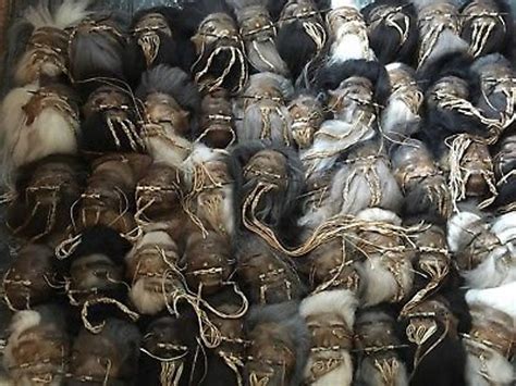 Shrunken Head Real Leather And Hair Oddities Curiosities Etsy