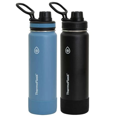 Thermoflask 24oz Stainless Steel Water Blue Bottle Set 2 Pack