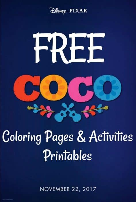 Free coco coloring pages printable. Free Disney's Coco Movie Printable Coloring Pages ...