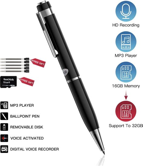 Voice Recorder Pen Digital Povo Portable Mini Hd Audio Recording Device