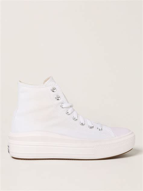 Converse Chuck Taylor All Star Move Trainers In White Modesens