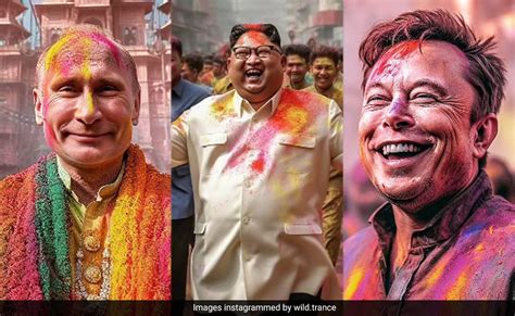 Ai Generated Pics Of Famous Personalities Playing Holi In Vrindavan