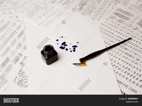 Ink Stain Drawn Ink Image And Photo Free Trial Bigstock