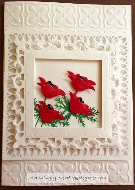 Copy Of Poppy Cardw Poppy Cards Embossed Cards Memory Box Cards