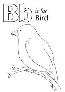 The theme of each letter is from our popular alphabet flash cards. Letter B is for Bird coloring page | Free Printable ...