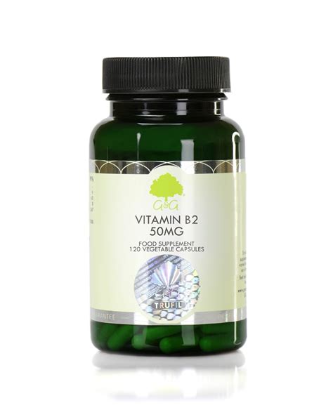 Gandg Vitamin B2 Riboflavin 50mg 120 Capsules