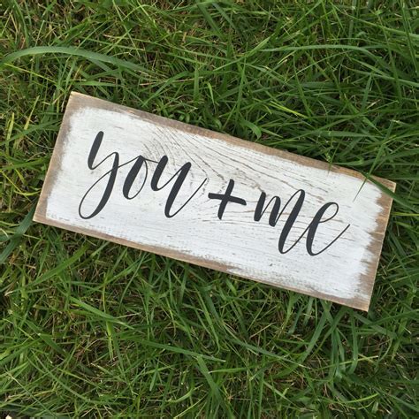 You Me Farmhouse Style Small Sign 6x13 Rustic By Mycraftshed