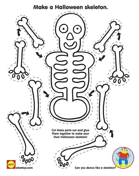Halloween Printables Halloween Arts Crafts Skeleton