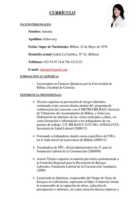 Escolha modelos de currículos em pdf para preencher e baixar. Modelo De Curriculum Vitae Para Trabajo - Modelo De ...