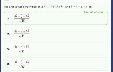 The Unit Vector Perpendicular To Each Of The Vectors 2vec I Vec J