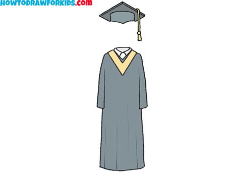 How To Draw A Cap And Gown Easy Drawing Tutorial For Kids