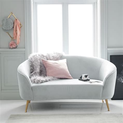 Shop target for small space furniture at great prices. Curved Loveseat | Small couch in bedroom, Bedroom couch, Grey bedroom furniture