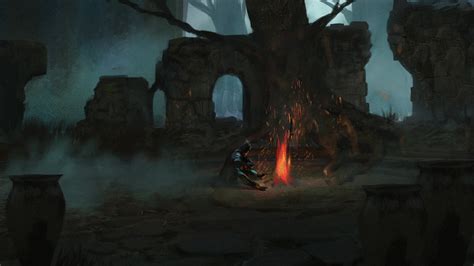 Dark Souls Bonfire Dark Souls Night Ruin Warrior Hd Games