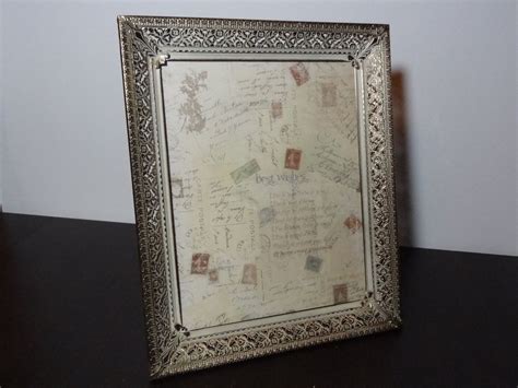 Vintage Antiqued Ornate 8 X 10 Whitewashed Gold Tone Metal Etsy