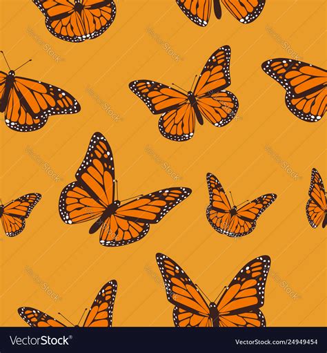 Orange Butterfly Monarch On A Light Royalty Free Vector