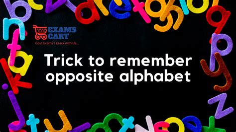 Position of m in english . Trick to Remember the Opposite Alphabets - ExamsCart.com