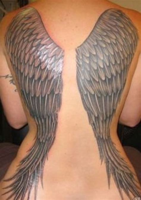 Simple Wing Tattoo Designs For Girls On Back