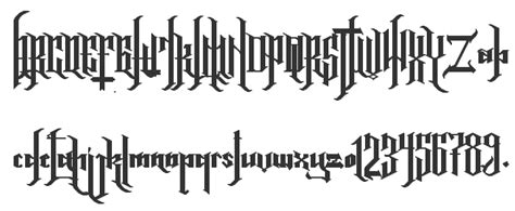 Here's a font that'll send shivers down your spine, stand your hair up on end and turn your skin into gooseflesh. Evil tattoo fonts