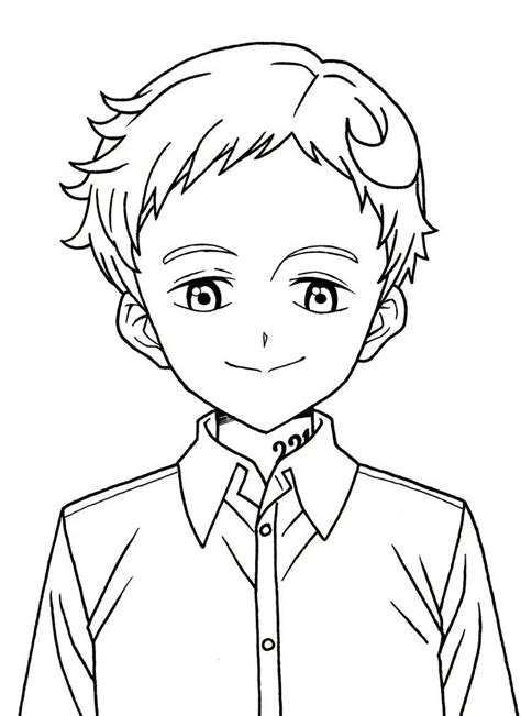 Norman From The Promised Neverland Anime Sketch Anime Drawings