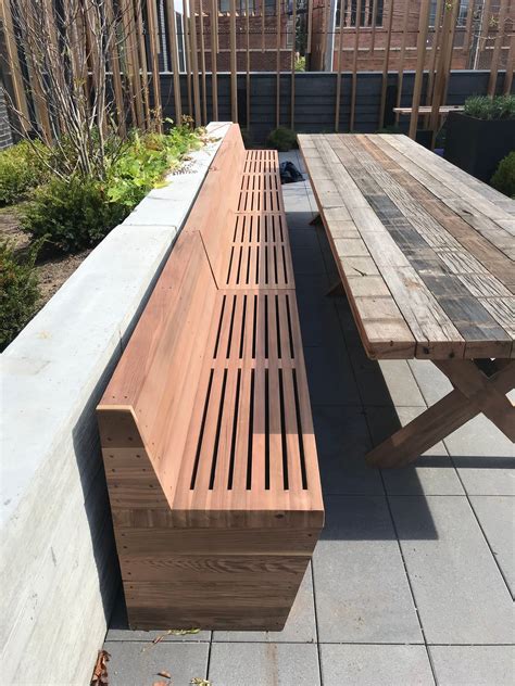 20 Ft Solid Wooden Redwood Long Bench For Both Indoor And Outdoor Use