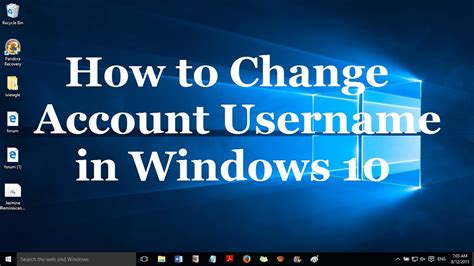 You can change your account name in windows 10 in a few simple steps. How to change the account username in windows 10 - YouTube