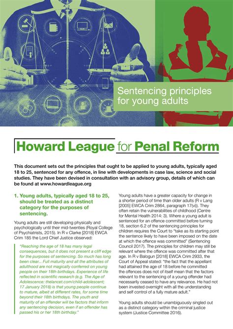 The Howard League Sentencing Principles For Young Adults