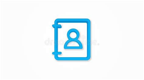 Contacts Address Book Realistic Icon 3d Line Vector Illustration Top