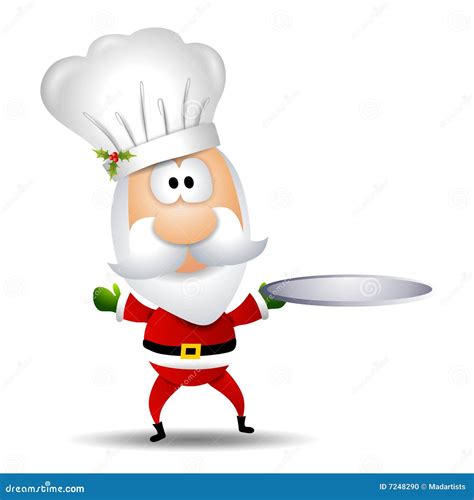 Santa Claus Chef Stock Illustration Illustration Of Serve 7248290