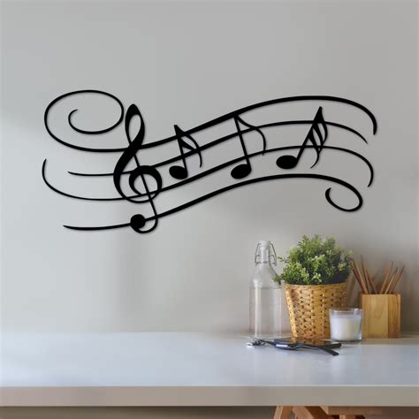 Music Notes Metal Wall Mural In 2021 Music Room Wall Music Room