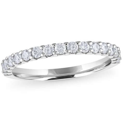 050 Ct Tw 17 Stone Shared Prong Diamond Band In 14k Gold H I I1