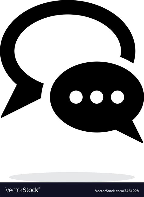 Dialogue Bubble Icon On White Background Vector Image