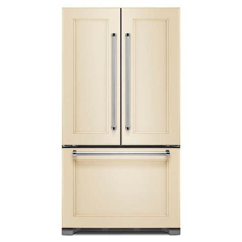 Kitchenaid 36 In W 219 Cu Ft French Door Refrigerator In Panel