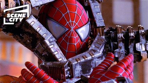 Spider Man 2 Bank Fight Scene Tobey Maguire Alfred Molina Scene