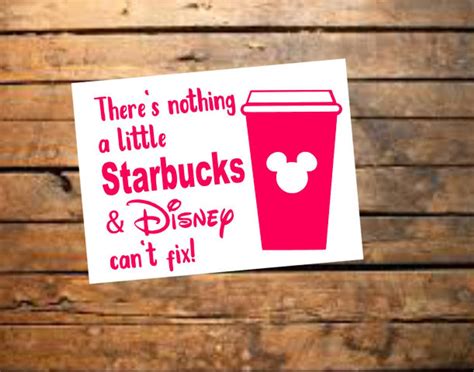 Disney Decal Starbucks Decal Disney And Starbucks Etsy Disney