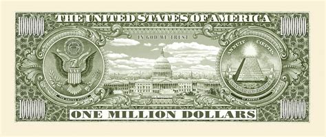Traditional One Million Dollar Bills American Art Classics