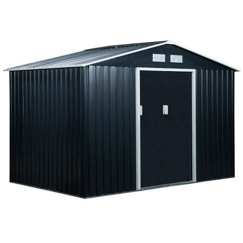 Outsunny 9 X 6 Metal Garden Shed Utility Tool Storage Outdoor House